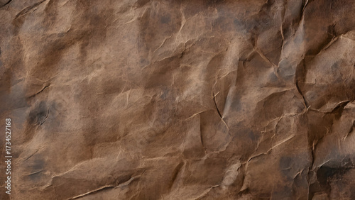 Crumpled pack paper sheet texture. Wrapping background. 