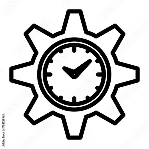 Time Management simple line icon