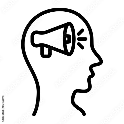 Self Awareness simple line icon