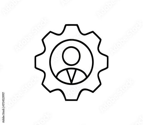 Human resources management gear icon