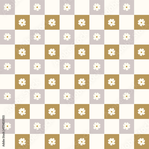 Seamless checks pattern print, autumn cozy rustic digital paper, fabric print, vector background.