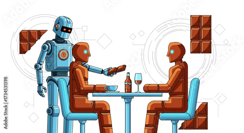 Robotic Rendezvous: A Conceptual Illustration of Artificial Intelligence and Dining Culture