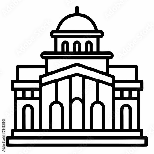 vector illustration of a temple