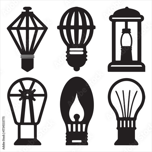 printer machine icon set vector