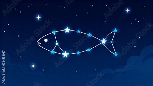 Fish Constellation Vector Art