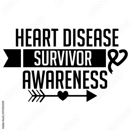 Heart Disease Awareness svg design