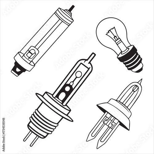 printer machine icon set vector