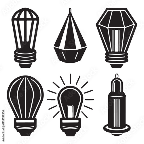 printer machine icon set vector