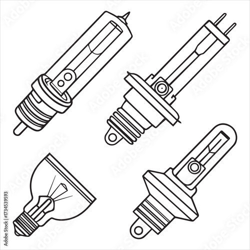 printer machine icon set vector