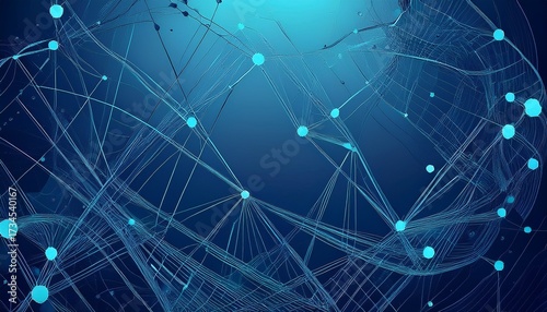 a blue background with a lot of dots and lines