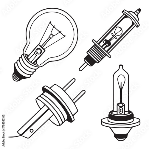 printer machine icon set vector