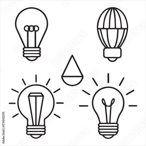 printer machine icon set vector