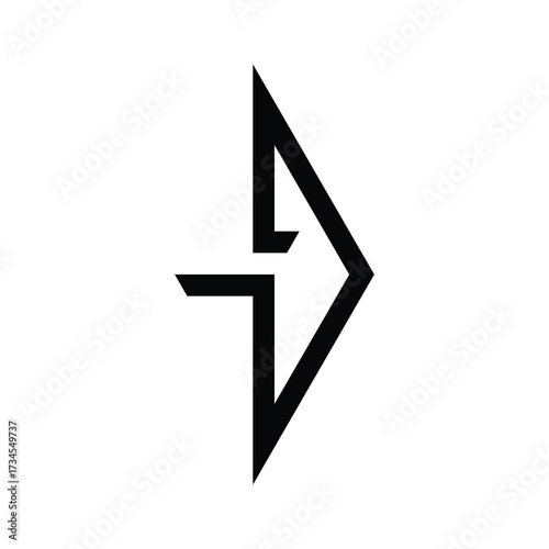 Abstract geometric delta symbol icon for modern design projects and branding applications vector