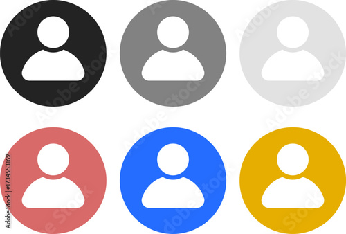 profile icon set. Person symbol. User login icons collection. profile avatar sign. Default social media profile symbols