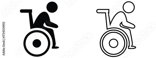 Restroom and Accessibility Icons Set – Male, Female, All Gender, Wheelchair, and Elevator Symbols in Flat Vector Design