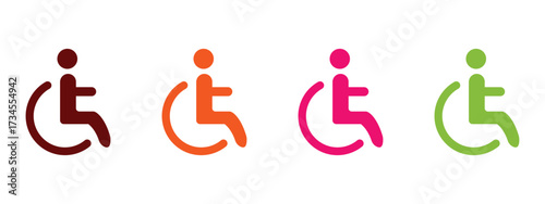 Restroom and Accessibility Icons Set – Male, Female, All Gender, Wheelchair, and Elevator Symbols in Flat Vector Design