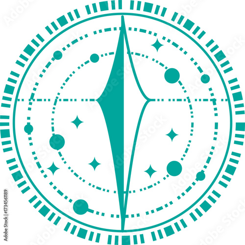 fantasy magic circle Create magic circles and cast spells.,Destiny of Stars and Adventure, Witches, wizards, and the magic realm. , Editable stroke