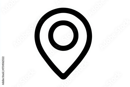 A clean, minimalist location pin icon is displayed, symbolizing a precise point on a digital map, commonly used in navigation applications to mark exact places. Free Download A clean, minimalist location pin icon is displayed, symbolizing a precise point on a digital map, commonly used in navigation applications to mark exact places. - GFXLoad