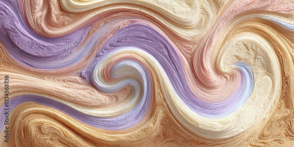 Fototapeta premium Pastel Color Swirl Tile Pattern Texture Background