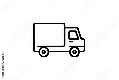 Wallpaper Mural A delivery truck travels on a road, representing transportation and logistics. Its simple design highlights its function, symbolizing the movement of goods in an efficient manner. Torontodigital.ca