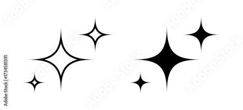 Sparkle star icon representing shine, cleanliness, and decoration, suitable for design elements, cleaning services, celebration graphics, user interfaces, and creative projects