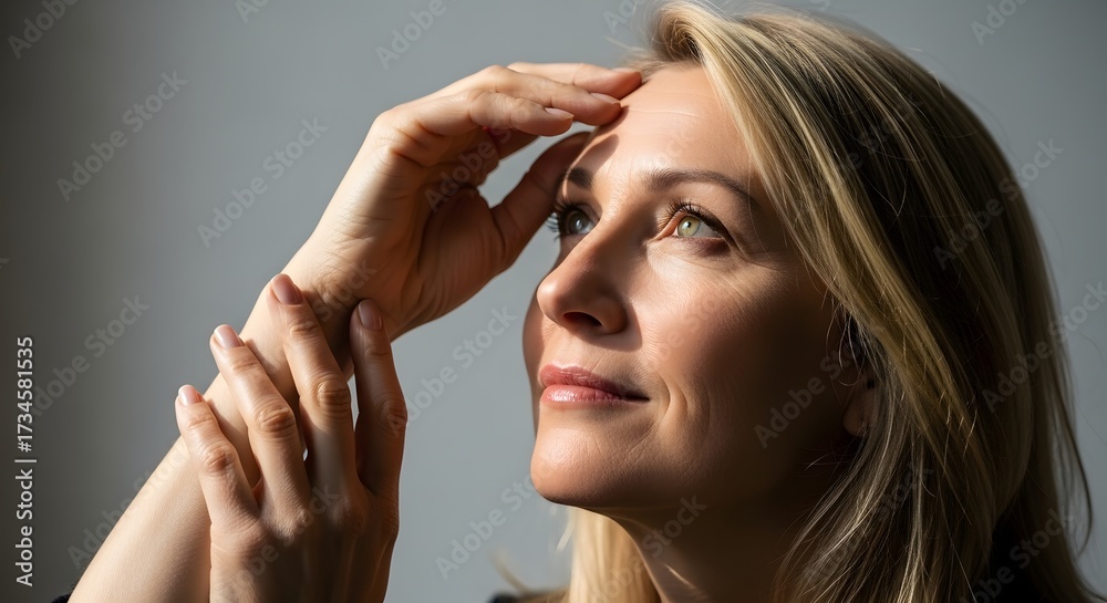 Fototapeta premium Elegant Bust Portrait of a Sophisticated Woman with Classic Hairstyle and Jewelry