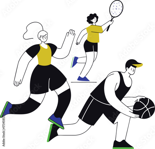 tennis player silhouette