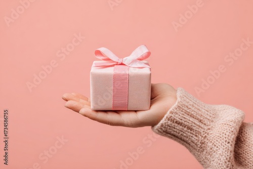 hand with gift box