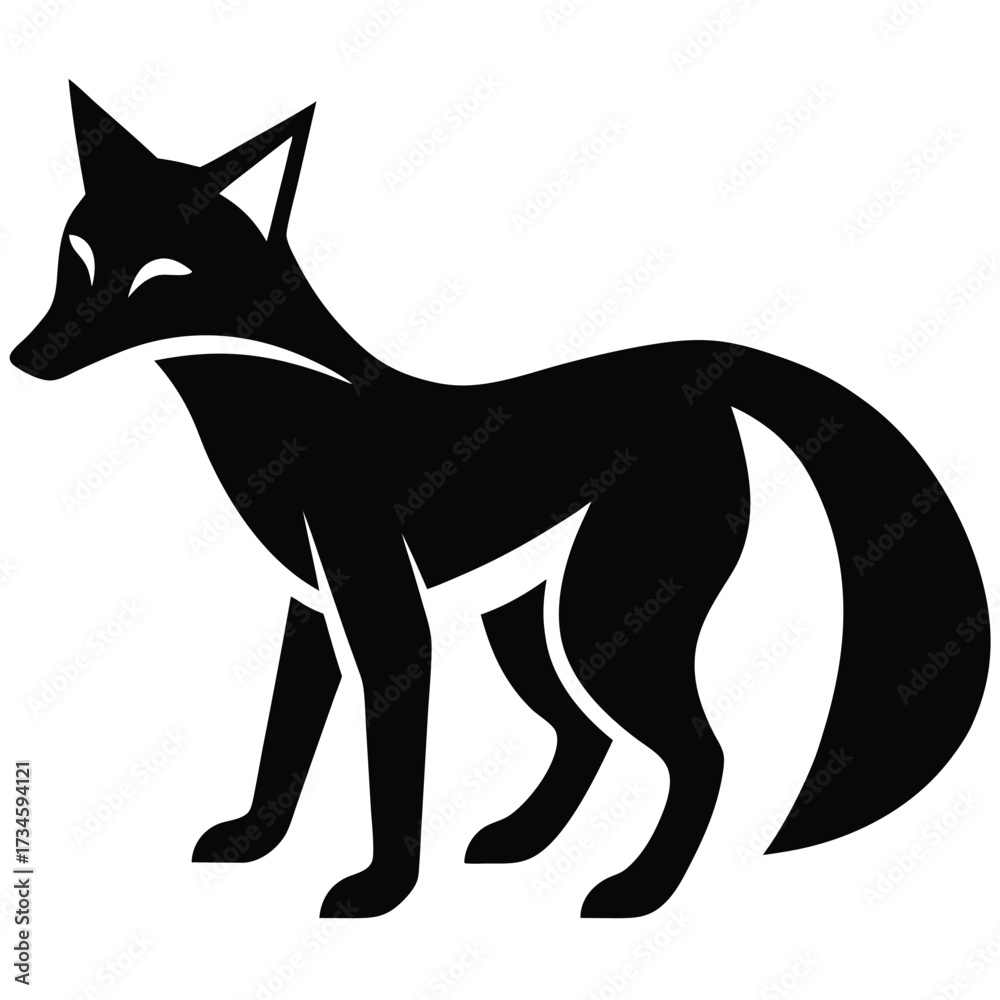 Obraz premium fox vector icon on white background