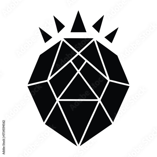 hailstone vector icon  on white background