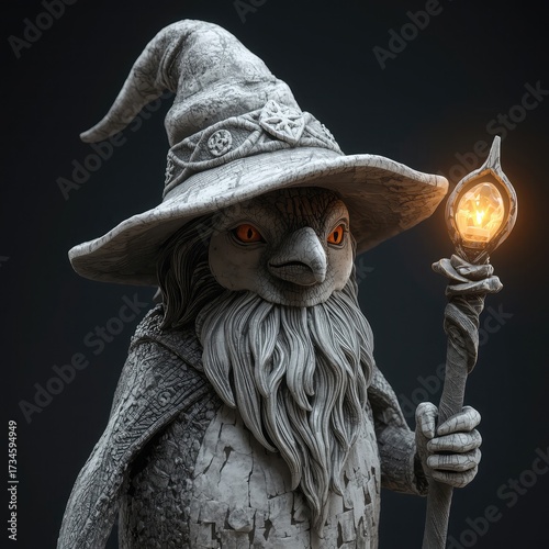 Penguin, Mythical Penguin Sorcerer Character Illustration