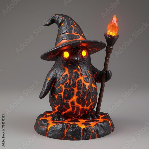 Penguin, Mythical Penguin Sorcerer Character Illustration