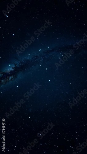 An infinite starfield moving in parallax with shining distant galaxies and realistic floating space dust. A dreamy and surreal cinematic HDR 4K space scene. Created with generative AI.