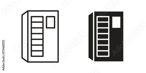 Infrared heat cabin icons in line stroke outline art and clip art