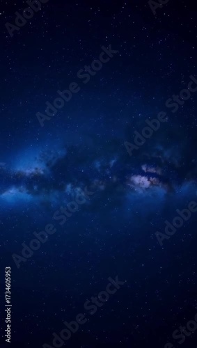 An infinite starfield moving in parallax with shining distant galaxies and realistic floating space dust. A dreamy and surreal cinematic HDR 4K space scene. Created with generative AI.