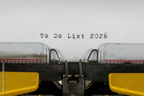 To Do List 2026 - written on an old typewriter	
