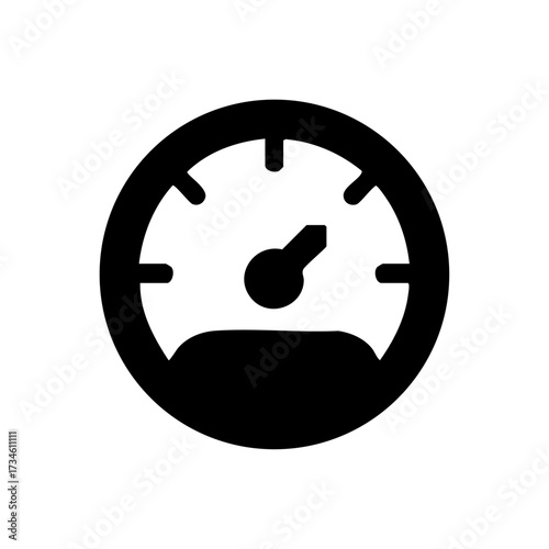 Fuel gauge meter with needle, representing vehicle dashboard indicators, fuel level, energy, and performance monitoring.

