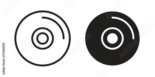 DVD icons in line stroke outline art and clip art