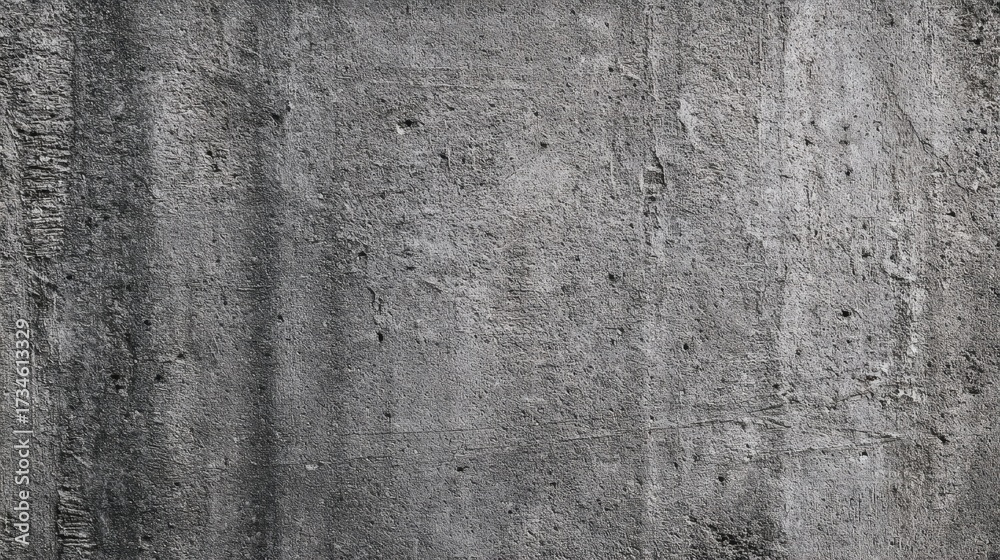Obraz premium Grungy Concrete Surface: A close-up view captures the rough texture and weathered detail of a concrete surface, showcasing its industrial character with a focus on its gritty imperfections.