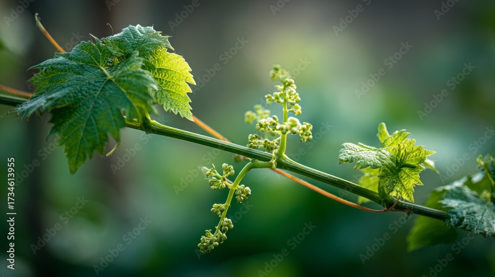 Fototapeta premium Grapevine budding spring