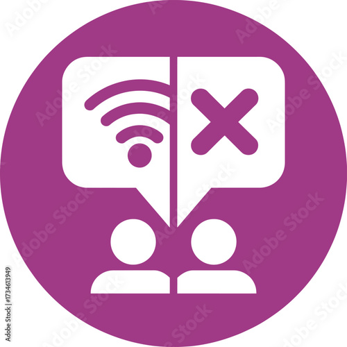 Communication breakdown with poor internet connection and no service symbol