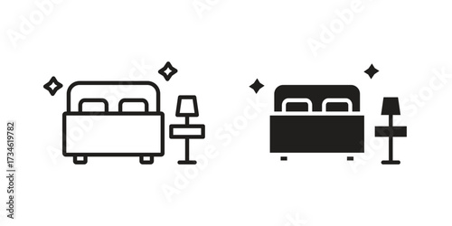 Clean Room icons in line stroke outline art and clip art