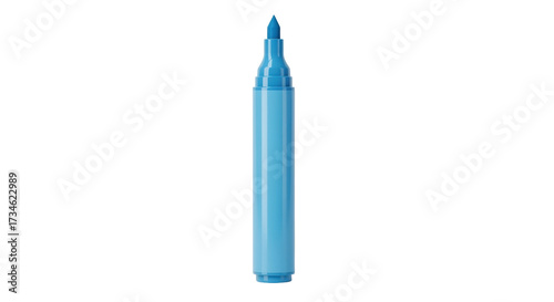Tableau sur toile Isolated Blue Marker Pen Stands Upright for Writing and Drawing Projects, Statio