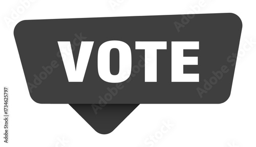 vote black sign isolated on transpatent background. vote sticker