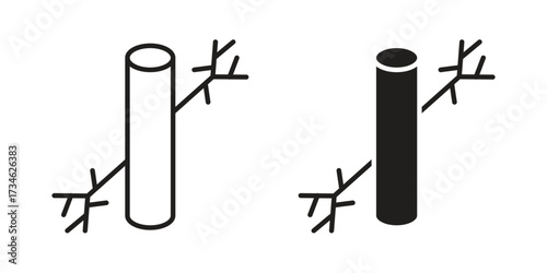 Blood vessel icons in line stroke outline art and clip art