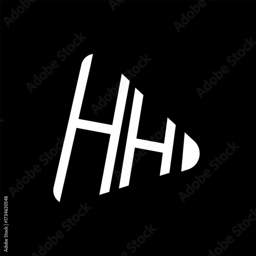 hh letter logo design. hh creative initials letter logo concept. hh letter design.
