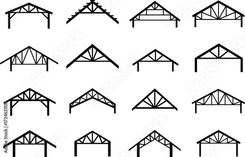 Truss, Roof, Structure, Framework, Support, Beam, Building, Construction, Architecture, Engineering, Industrial, Project, Site, Design, Strong, Durable, 