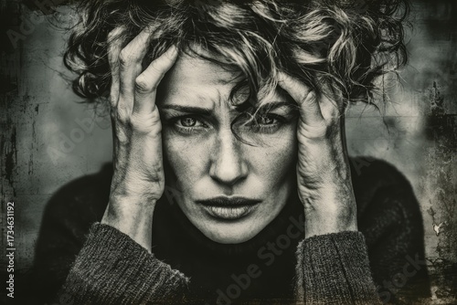 Aesthetic illustration for mental depressive disorder