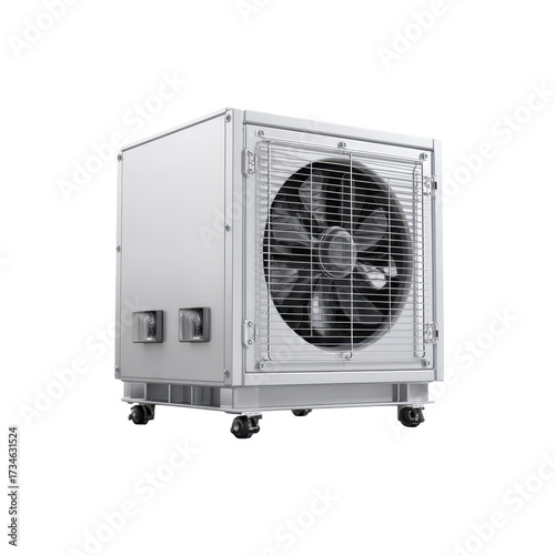 Portable industrial air cooler unit for efficient cooling in large spaces during summer heat