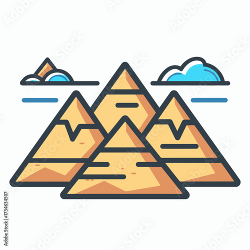 Explore the Majestic Pyramids of Egypt in Stunning Detail - Perfect for Travel, History, and Adventure-Themed Projects and Designs, Cultural Heritage
